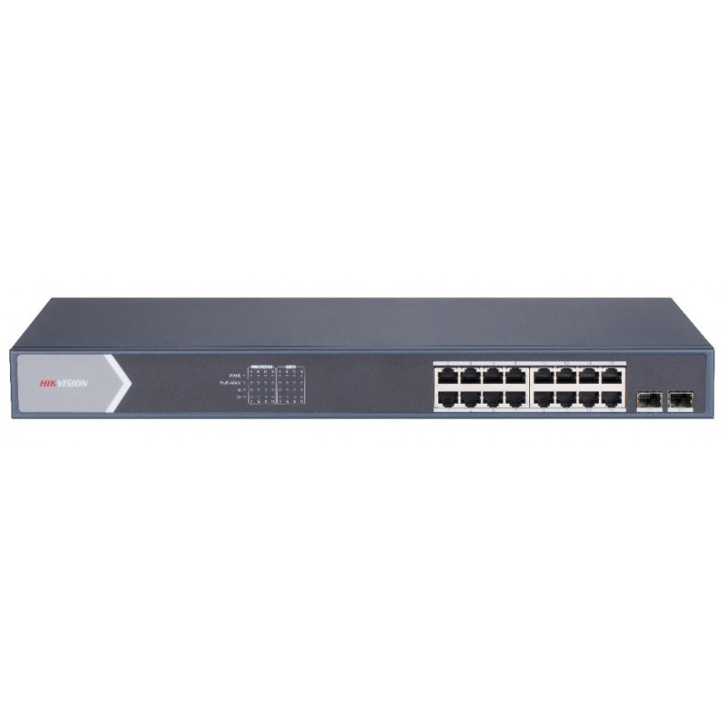 HIKVISION DS-3E1518P-SI-16+2-1Gbit -Smart PoE switch-225W, 6KV prep...