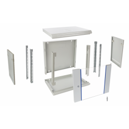 Skriňa 19"RACK závesná zložená 6U/540x400 - RACK skrine a príslušen...