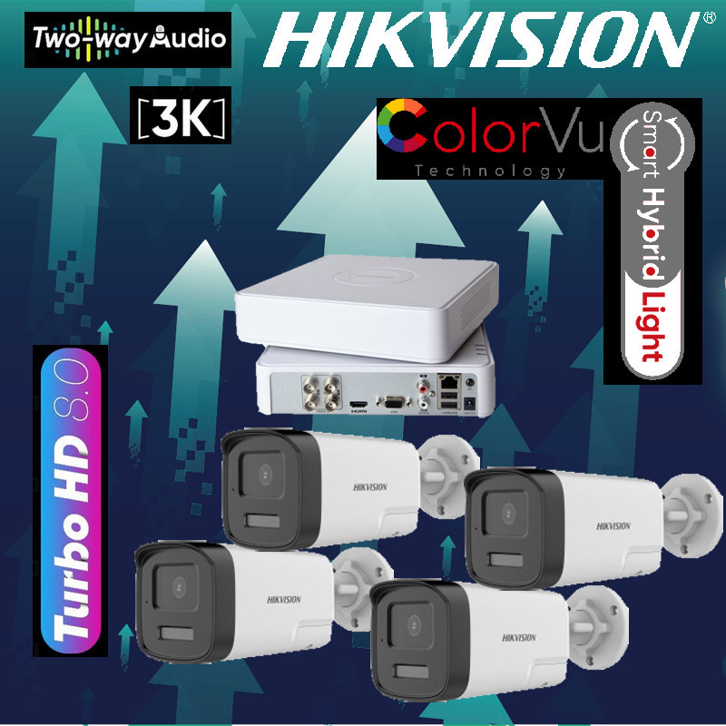 SET-4-HIKVISION-5MP-THD8-DS-2CE17K0T-LXTS-UHD-IR40m - Kamerové sety...