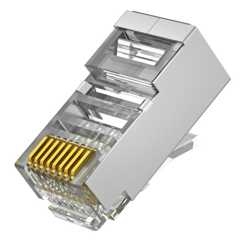 Konektory tienené RJ45 pre Cat6 -100ks - Inštalačný materiál ostatné Konektory tienené RJ45 pre Cat6 -100ks - Inštalačný materiál ostatné