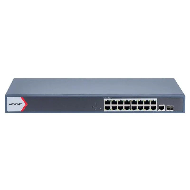 HIKVISION DS-3E1518P-EI/V2 -16× 1Gbit -PoE switch-230W - Sieťové pr...