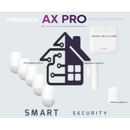 Bezdôtový alarm do domu-set Hikvision AXPRO-PWA64-W, 868 MHz, GPRS/...