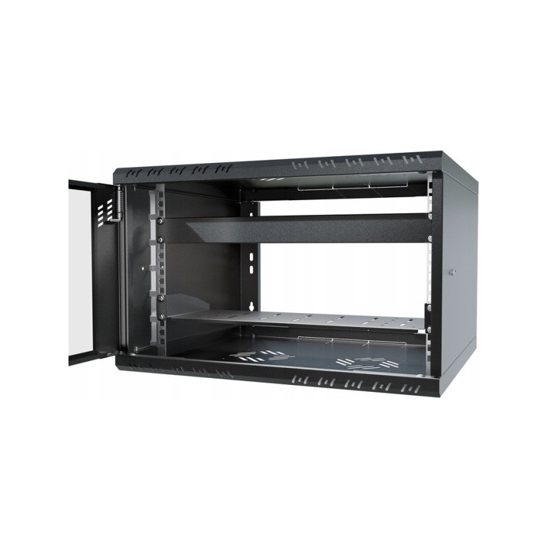 Skriňa 19"RACK závesná 6U/540x450, +Pevná polica, +Maskovací panel ...